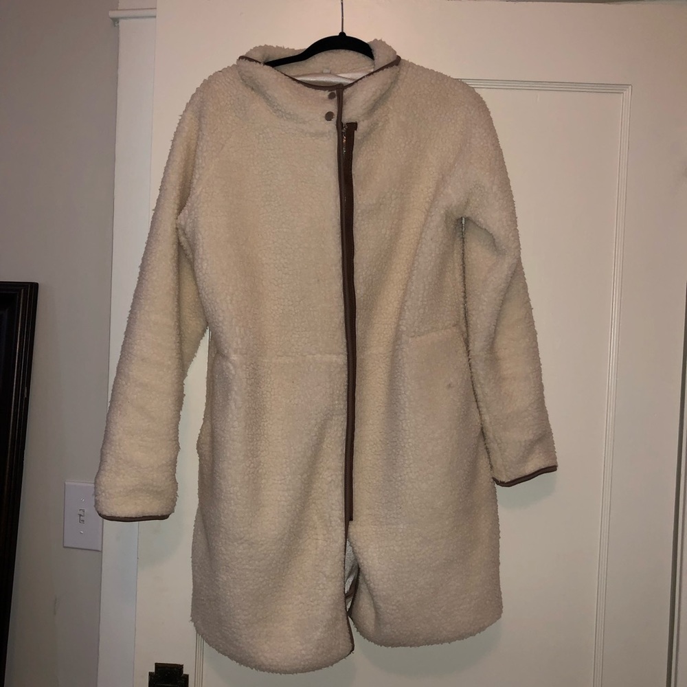 Long teddy coat